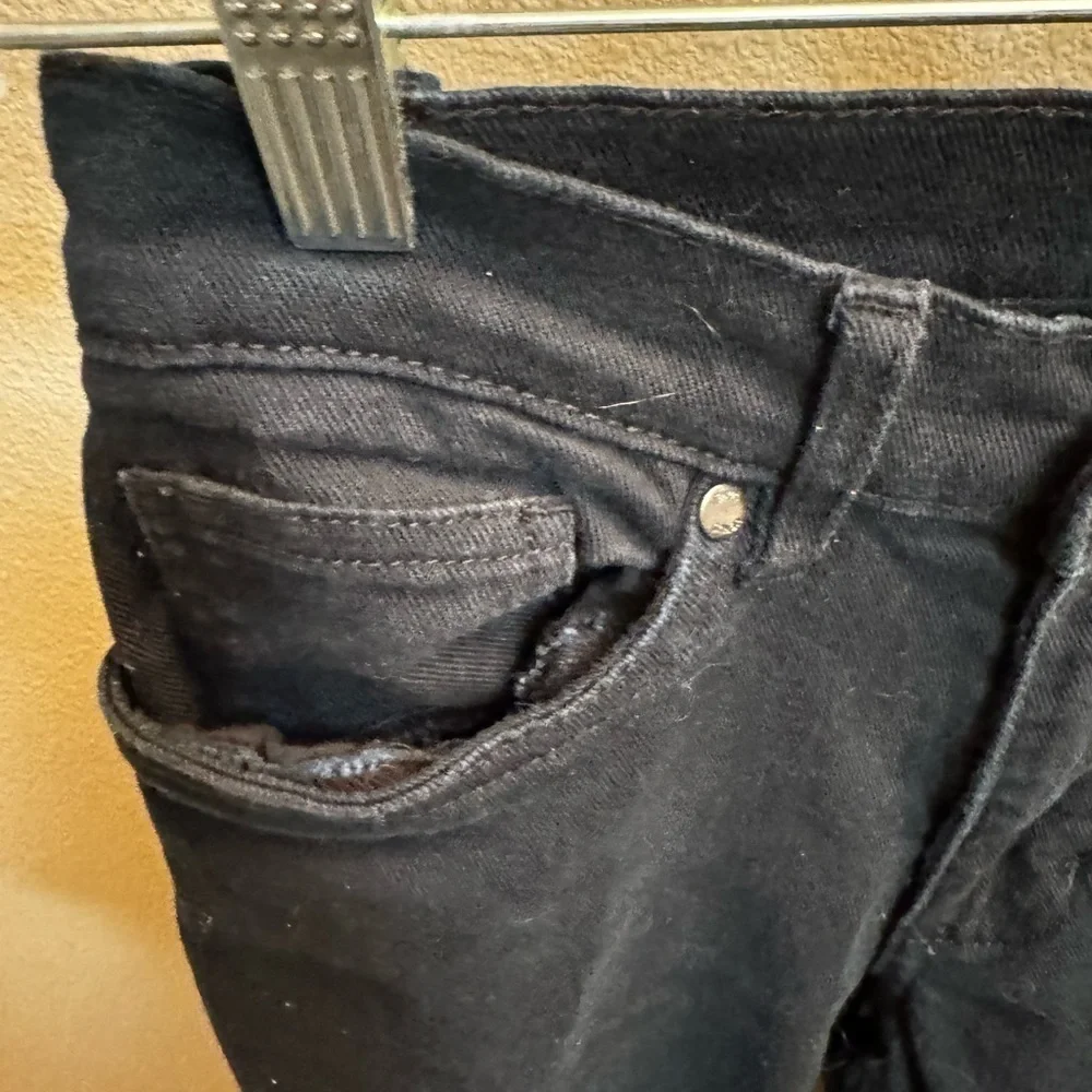 VENUS Women’s Black Cotton Stretch Boot Cut Jeans Festival Concert size 2S EUC